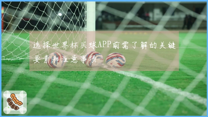 选择世界杯买球APP前需了解的关键要素和注意事项